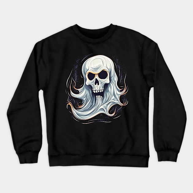 Eerie Halloween Ghoul Art - Spooky Season Delight Crewneck Sweatshirt by Captain Peter Designs